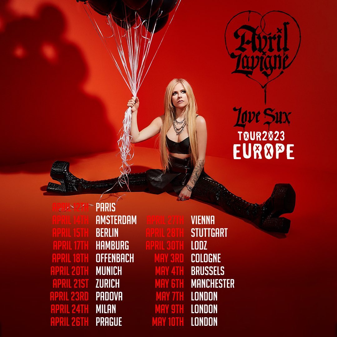 Avril Lavigne Love Sux Tour 2023 Tickets jetzt auf MoreCore.de