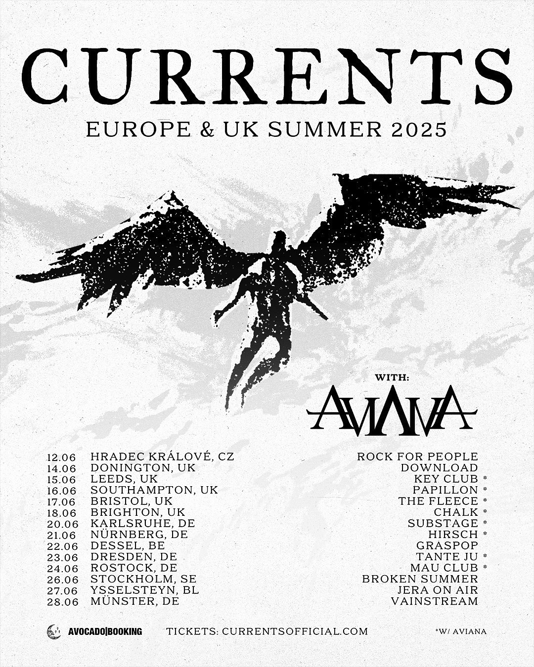 Currents Europe & Uk Summer 2025 Tour Konzerte Tickets