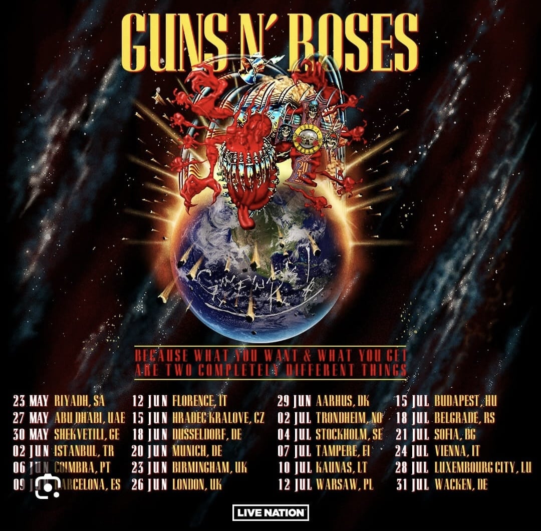 Guns N' Roses Tour 2025 Konzerte Tickets