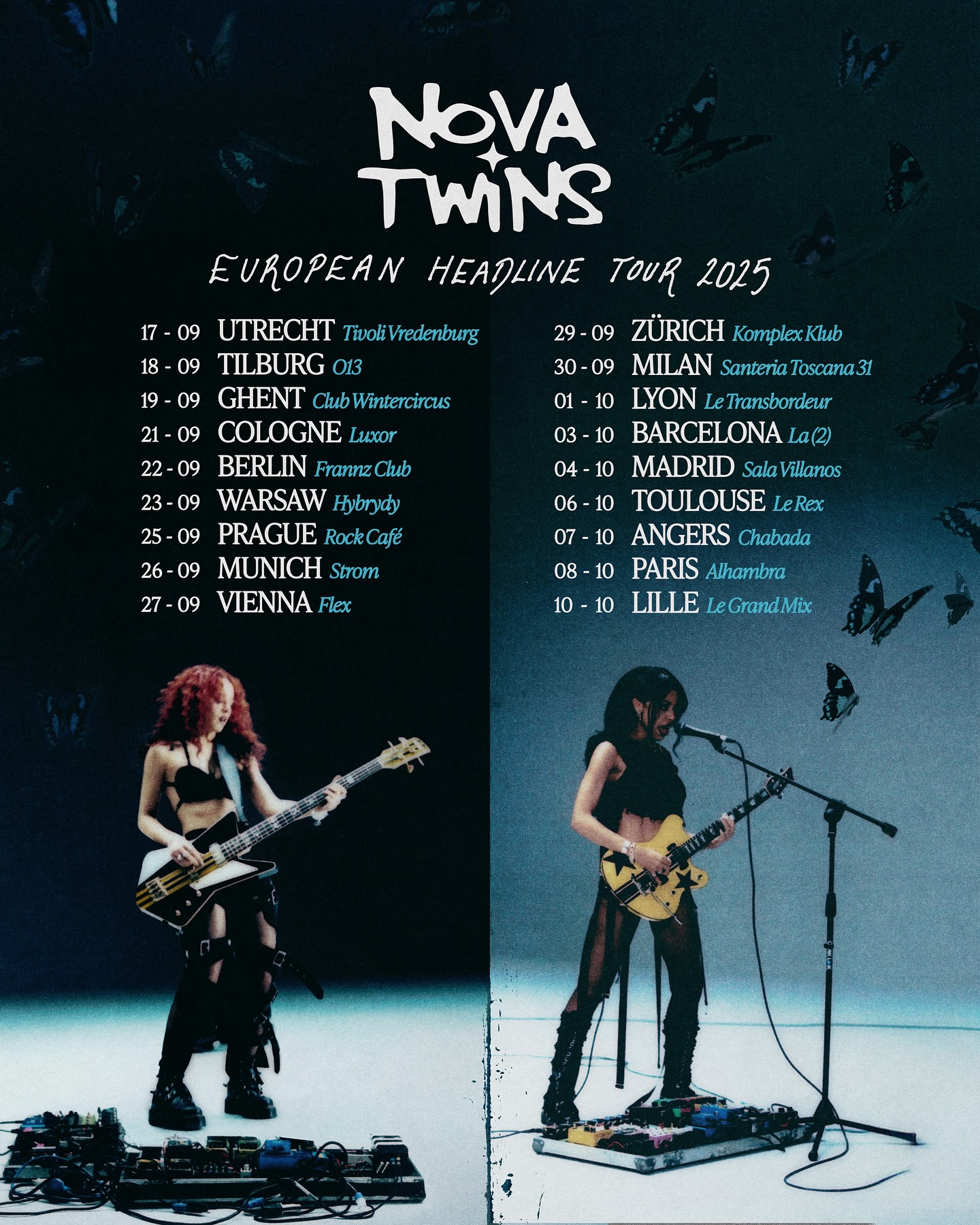 Nova Twins Tour 2025 Plakat