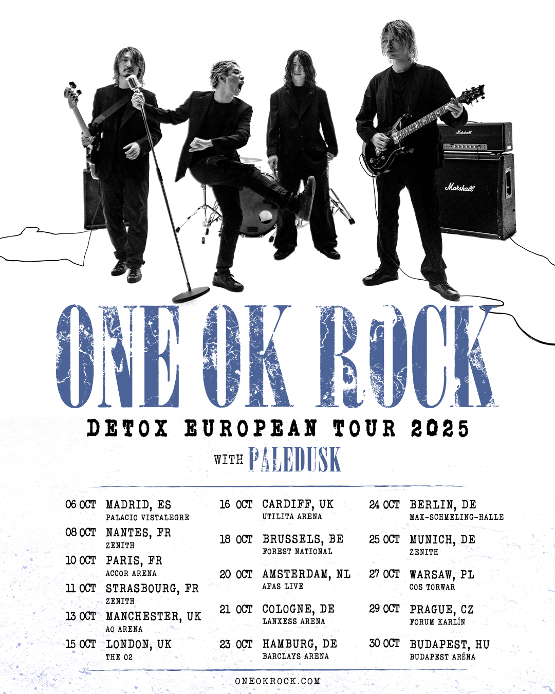 One Ok Rock DETOX European Tour 2025 Konzerte Tickets