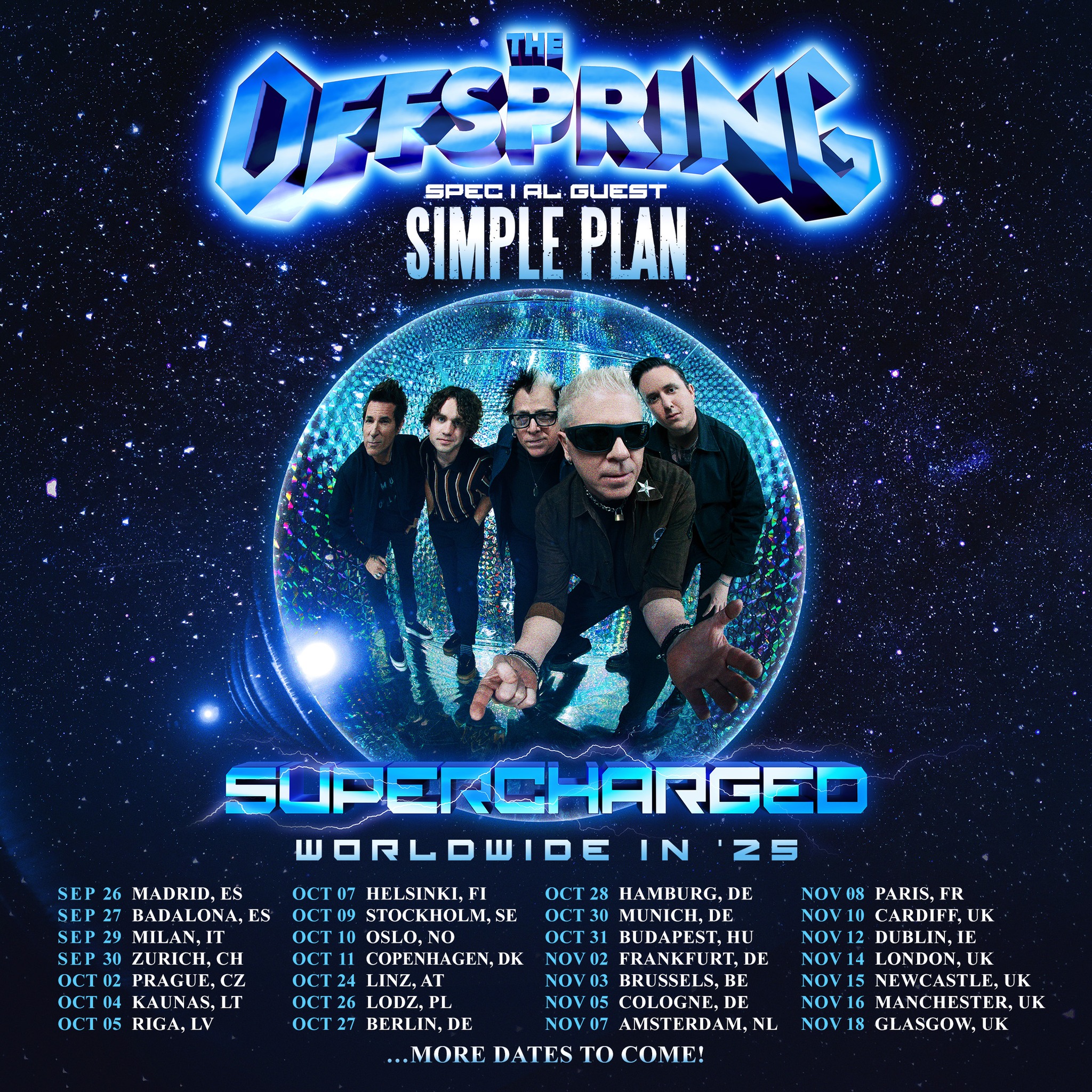 The Offspring - Supercharged Worldwide Tour 2025 - Tickets