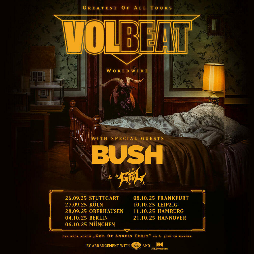 Volbeat Greatest of all Tours 2025 Plakat